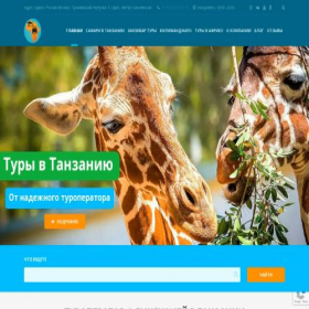 Скриншот главной страницы сайта safarizanzibari.ru