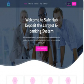 Скриншот главной страницы сайта safehubdeposit.com