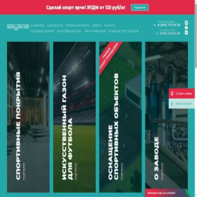 Скриншот главной страницы сайта sagamagroup.ru