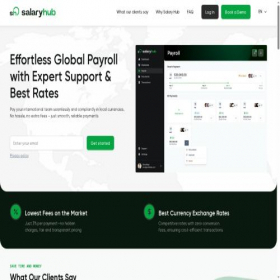 Скриншот главной страницы сайта salaryhub.com