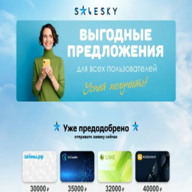 Скриншот главной страницы сайта salesky.ru