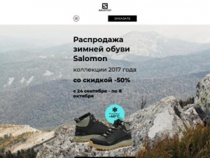Скриншот главной страницы сайта salomon-store.com