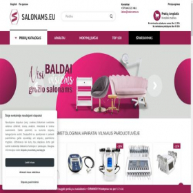 Скриншот главной страницы сайта salonams.eu