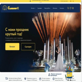 Скриншот главной страницы сайта salut43.ru