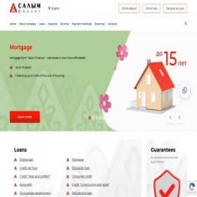 Скриншот главной страницы сайта salymfinance.kg