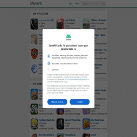 Скриншот главной страницы сайта sameapk.com