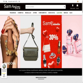 Скриншот главной страницы сайта samparfums.es