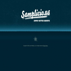 Скриншот главной страницы сайта samplicio.us