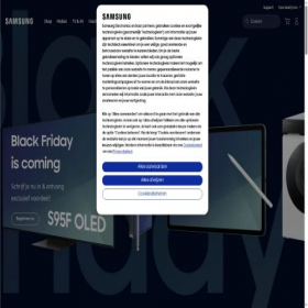 Скриншот главной страницы сайта samsung.com