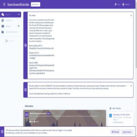 Скриншот главной страницы сайта sanctioned-suicide.net