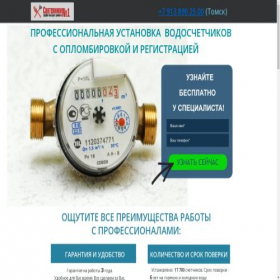 Скриншот главной страницы сайта santehniki1.ru