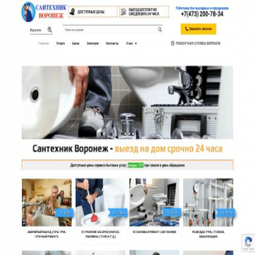 Скриншот главной страницы сайта santehnikvoronezh.ru