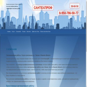 Скриншот главной страницы сайта santehprof55.ru