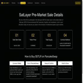 Скриншот главной страницы сайта satlayer.sale