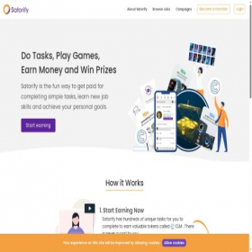 Скриншот главной страницы сайта satorify.io