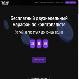 Скриншот главной страницы сайта satoshi-school.ru