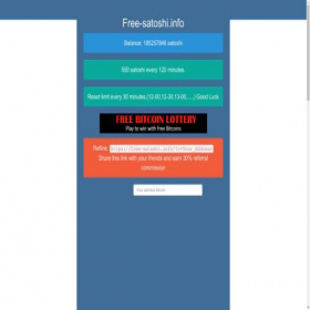 Скриншот главной страницы сайта satoshi24.org