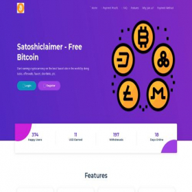 Скриншот главной страницы сайта satoshiclaimer.com