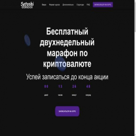 Скриншот главной страницы сайта satoshischool.fun