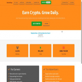 Скриншот главной страницы сайта satoshitap.com