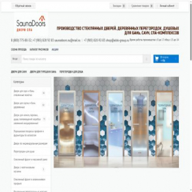Скриншот главной страницы сайта saunadoors.ru