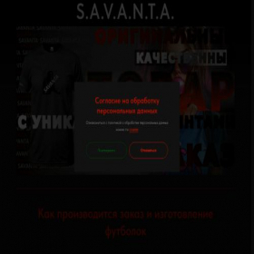 Скриншот главной страницы сайта savanta.fun