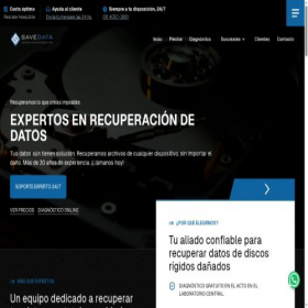 Скриншот главной страницы сайта savedata.space