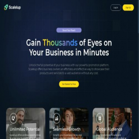 Скриншот главной страницы сайта scalelup.com