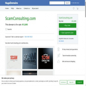 Скриншот главной страницы сайта scamconsulting.com