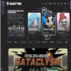 Скриншот главной страницы сайта scatter.art