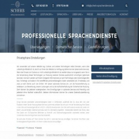 Скриншот главной страницы сайта scherb-sprachendienste.de