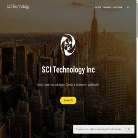 Скриншот главной страницы сайта scitechnologyinc.com