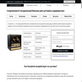 Скриншот главной страницы сайта scorpioniks.ru