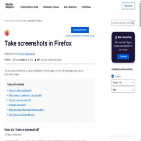 Скриншот главной страницы сайта screenshots.firefox.com