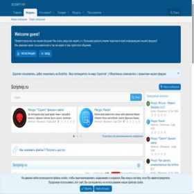 Скриншот главной страницы сайта scriptvip.ru