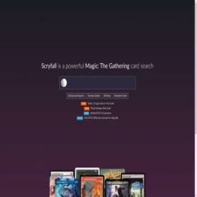 Скриншот главной страницы сайта scryfall.com