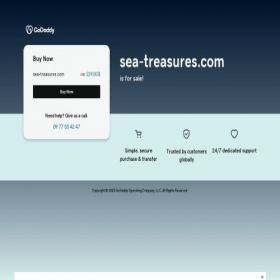Скриншот главной страницы сайта sea-treasures.com
