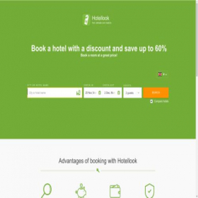 Скриншот главной страницы сайта search.hotellook.com