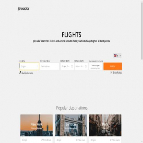 Скриншот главной страницы сайта search.jetradar.com