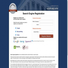 Скриншот главной страницы сайта searchregister.org
