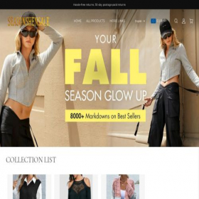 Скриншот главной страницы сайта seasonshensale.com