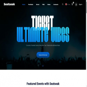 Скриншот главной страницы сайта seatseak.com
