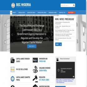 Скриншот главной страницы сайта sec.gov.ng