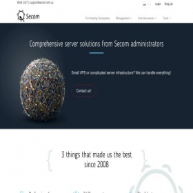 Скриншот главной страницы сайта secom.com.ua