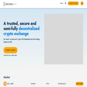 Скриншот главной страницы сайта secondbtc.com