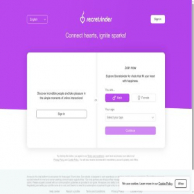 Скриншот главной страницы сайта secretsinder.com