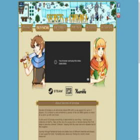 Скриншот главной страницы сайта secretsofgrindea.com