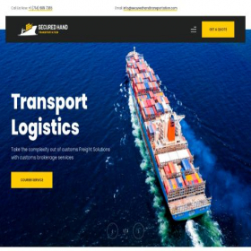 Скриншот главной страницы сайта securedhandtransportation.com