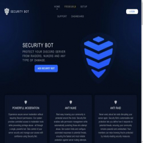 Скриншот главной страницы сайта securitybot.gg