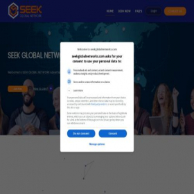 Скриншот главной страницы сайта seekglobalnetworks.com